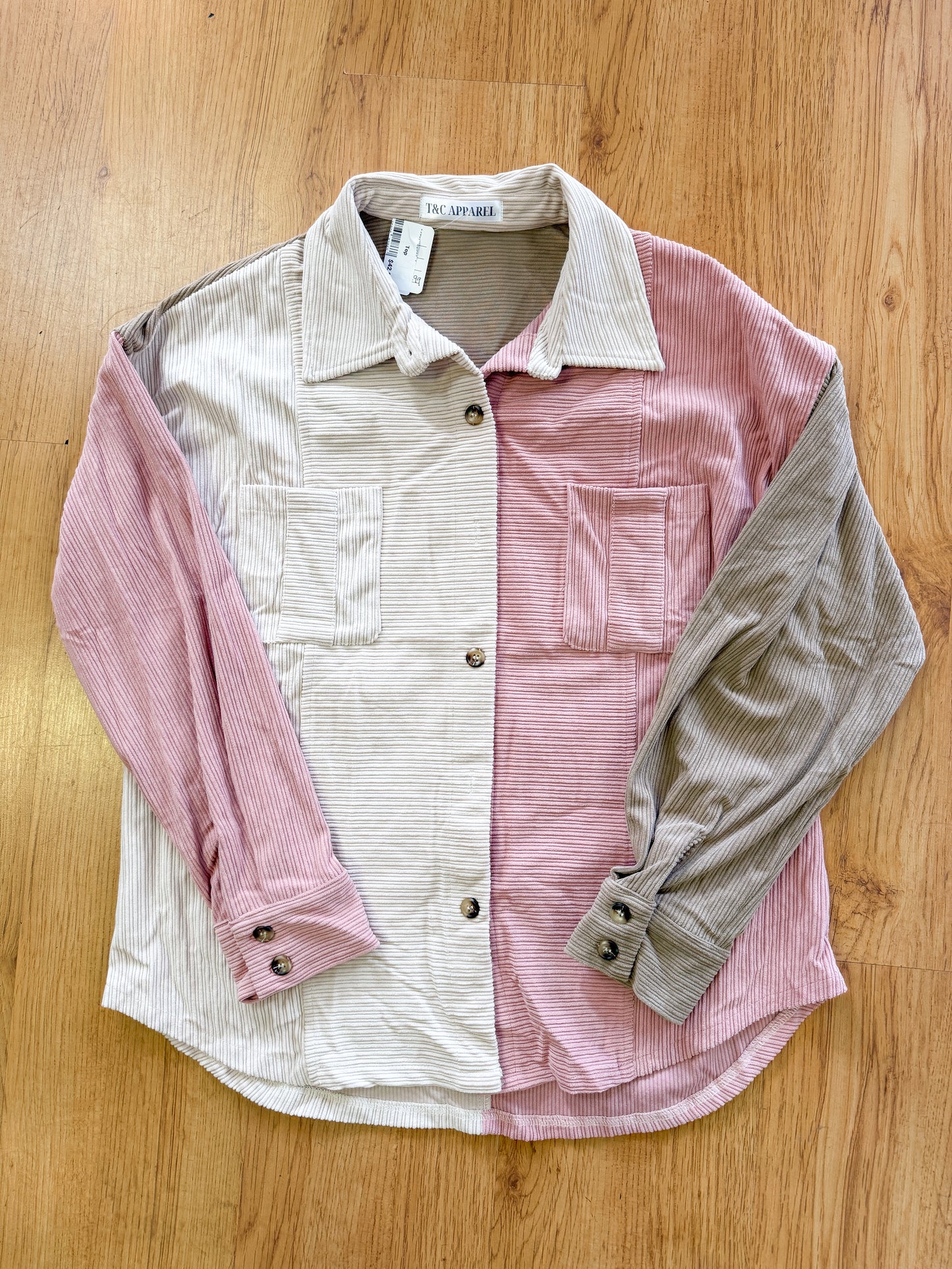 Colorblock Buttoned-Up Top
