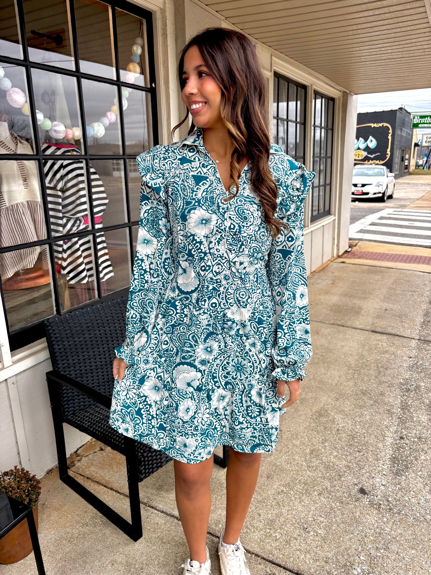 PLUS SIZE- Sea Green Dress