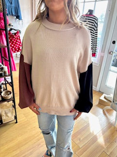 Tri-Colored Sweater Top