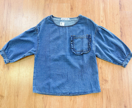 Denim Half Sleeve Top