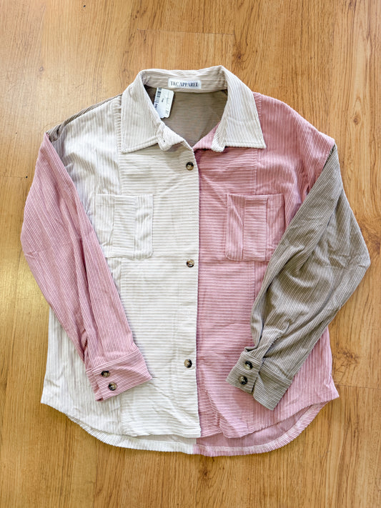 Colorblock Buttoned-Up Top