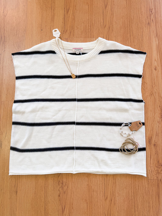 PLUS SIZE- Striped Top