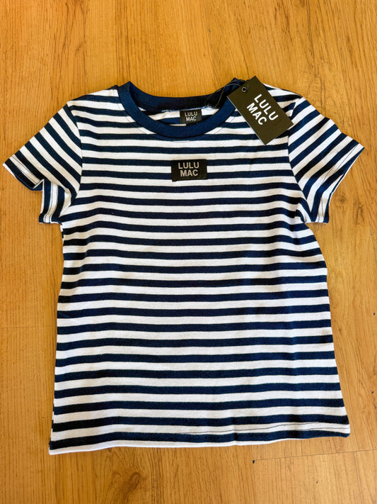 LULU MAC Navy/White Baby Tee