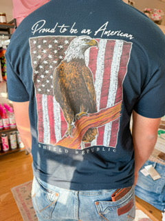 MENS- Sheild Republic Tee: Navy