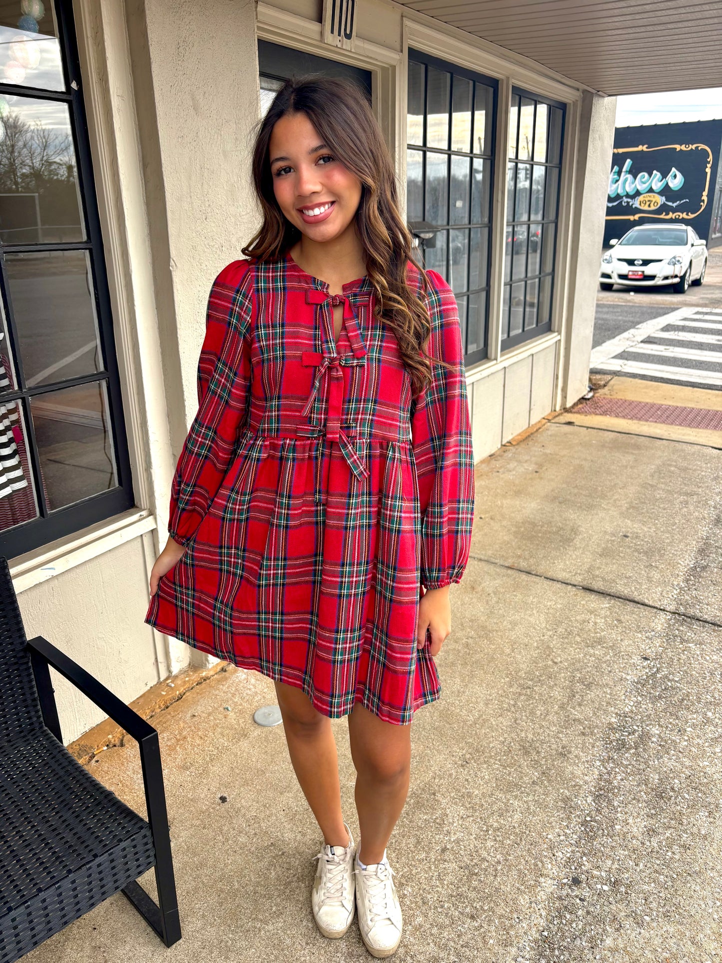 Red Plaid Dress