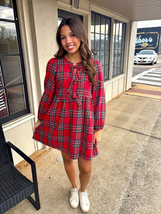 Red Plaid Dress