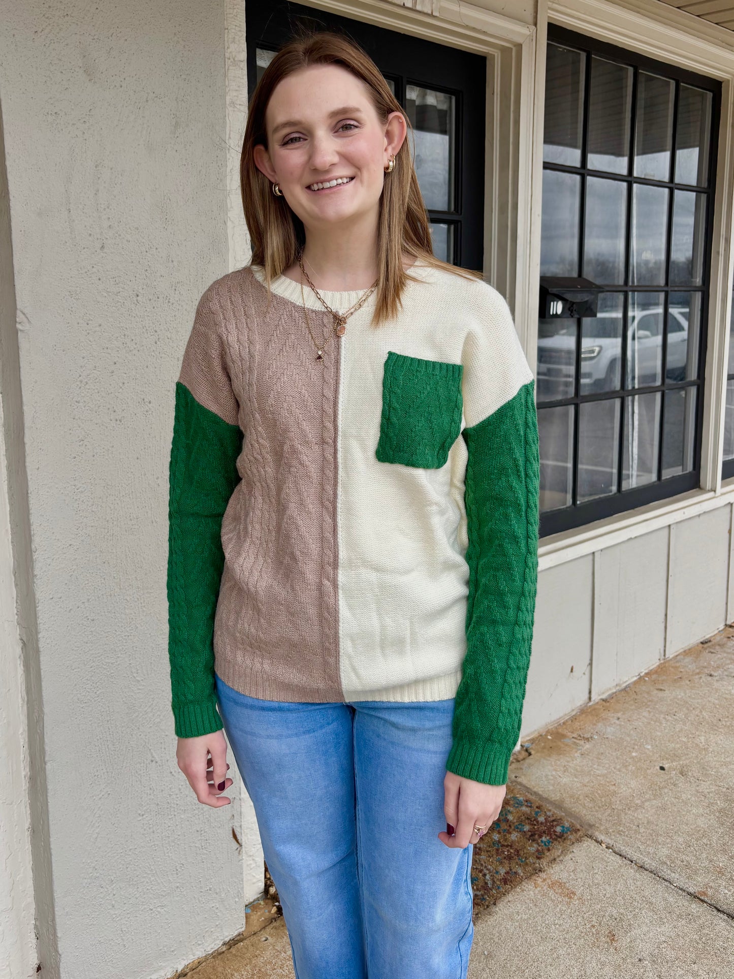 Colorblock Knitted Sweater