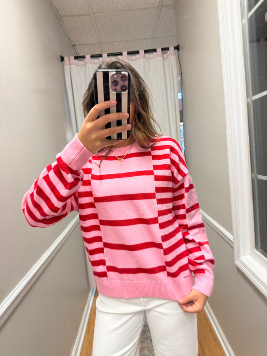 Red and Pink Sweater