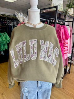 LULU MAC Camo Sweatshirt Green