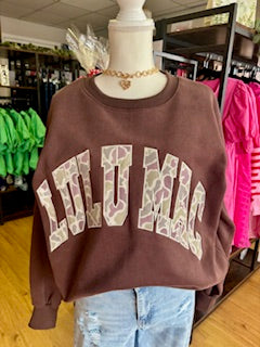 LULU MAC Camo Sweatshirt Brown