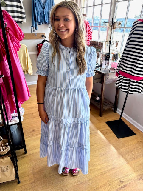 Blue Stripped Dress